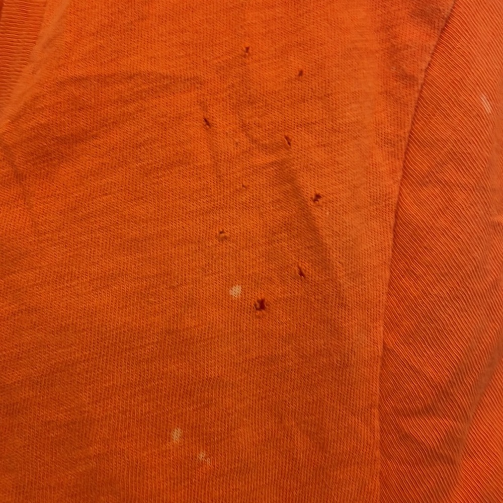 Polo Ralph Lauren Distressed Deep V-Neck Orange T-Shirt - Picture 11 of 13